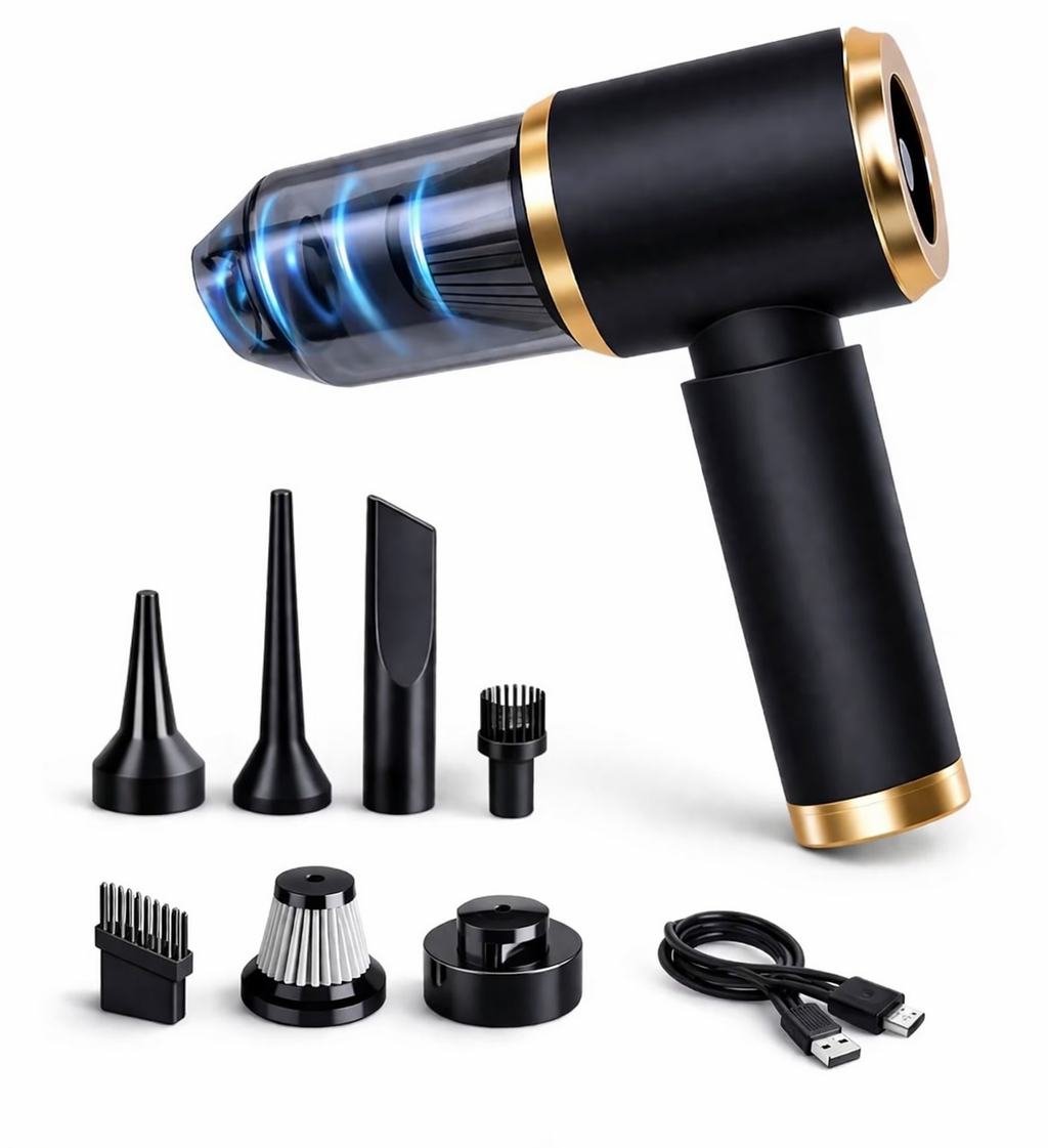 SwiftClean Pro - Kabelloser tragbarer Auto-Staubsauger.